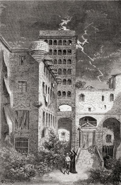 El Palacio de la Inquisicion im 19. Jahrhundert, 1878 von Gustave Dore